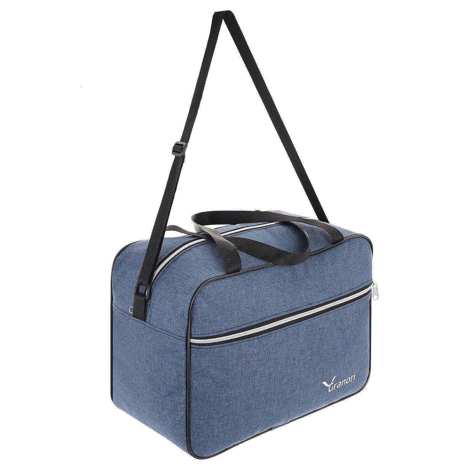 Granori Reisetasche 40x30x20 cm leichtes Aufsteckfunktion, l mit Flugzeug und geräumigem verstellbarem Hauptfach Blau mit Schultergurt 24 platzsparend, Handgepäck