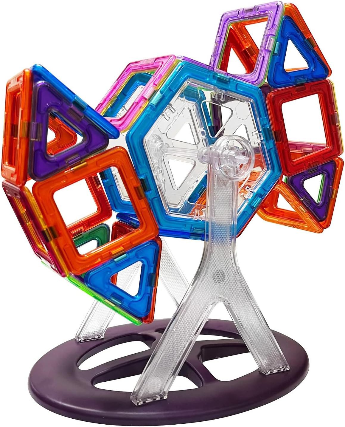 MAGNIKON Magnetspiel Bauklötze MK-46 “Das Riesenrad”, 46-Teilig Magnetspielbausteine, (magnetische Bausteine, 46 St., verstärkte Magnete), stabile Baumodelle