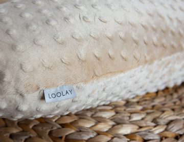 Loolay Stillkissen 100% MINKY Schwangerschaftskissen Seitenschläferkissen M/L & L/XL, Medium-WEICH Füllung + 100% Polar Flece Stillkissenbezug (hochwertiger MINKY Stoff 350 g/m2), PREMIUM GESCHENK Stillkissen 170 o. 190 cm + abnehmbar MINKY Bezug, LOOLAY® - 100% Europäische Stoffe und Kleinserien-Nähen!