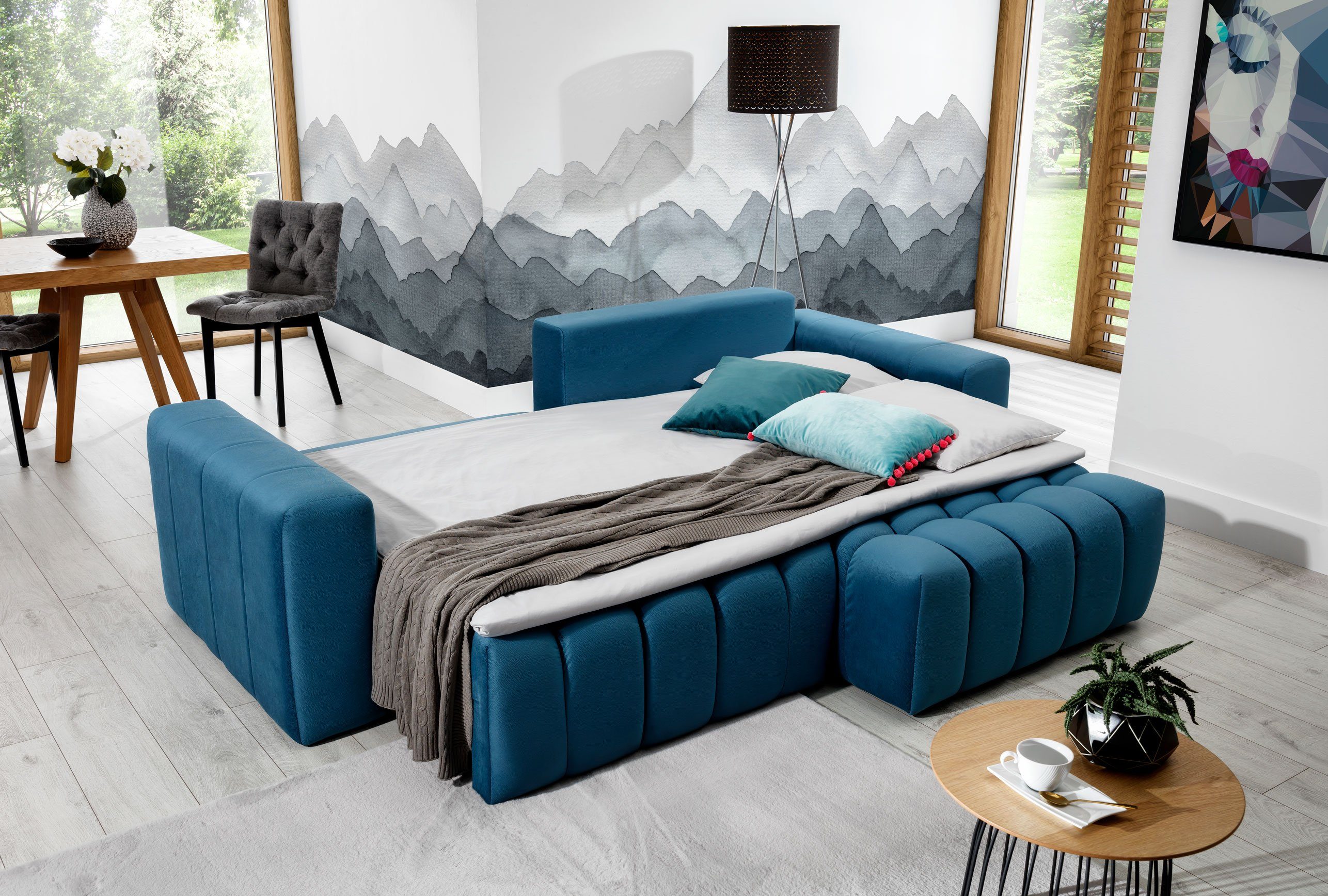 yourhouse24 Ecksofa 97 Bettkasten Monolith Bonett Schlaffunktion und mit