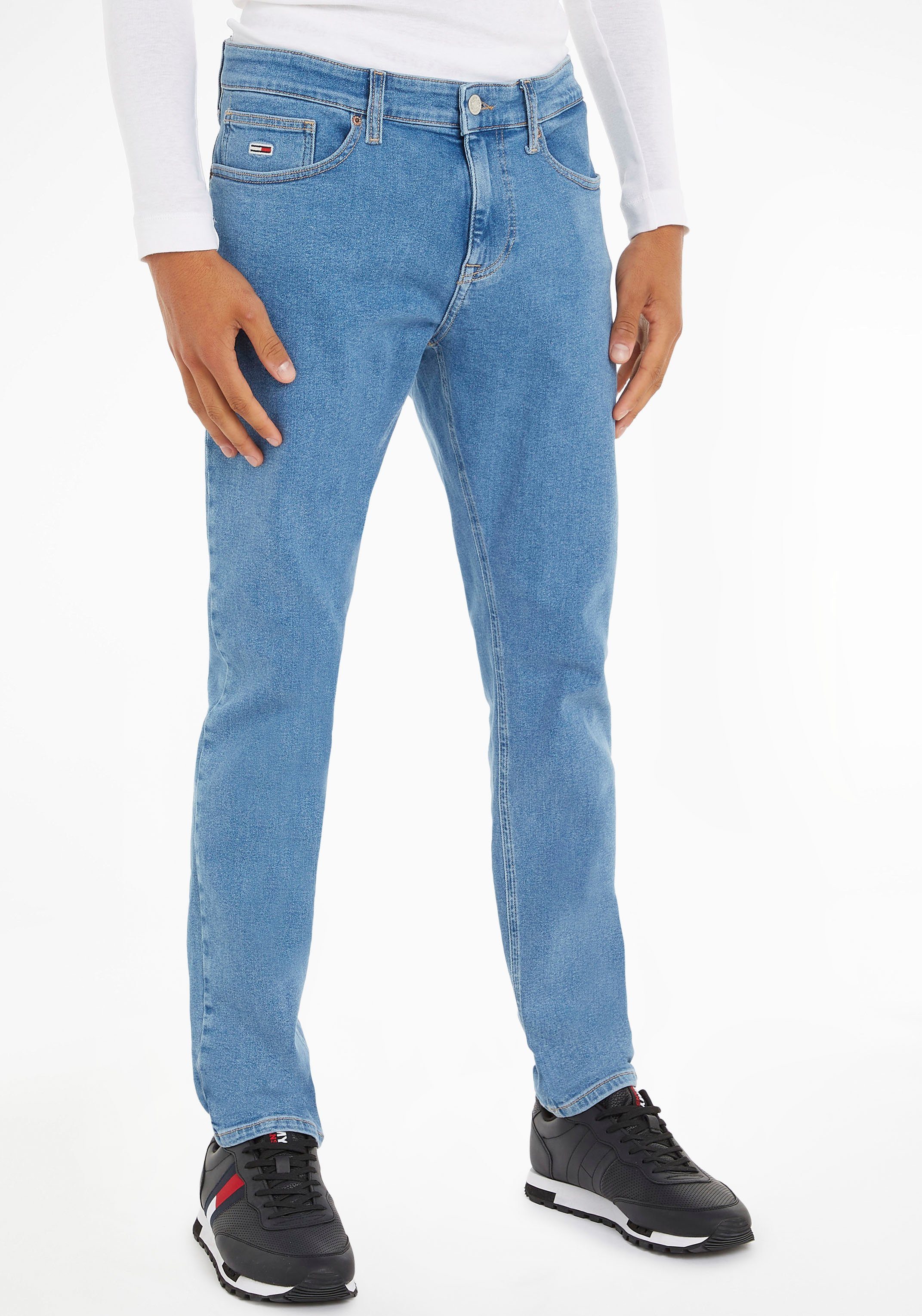 Tommy Jeans Slim-fit-Jeans AUSTIN SLIM TPRD mit Lederbadge blue