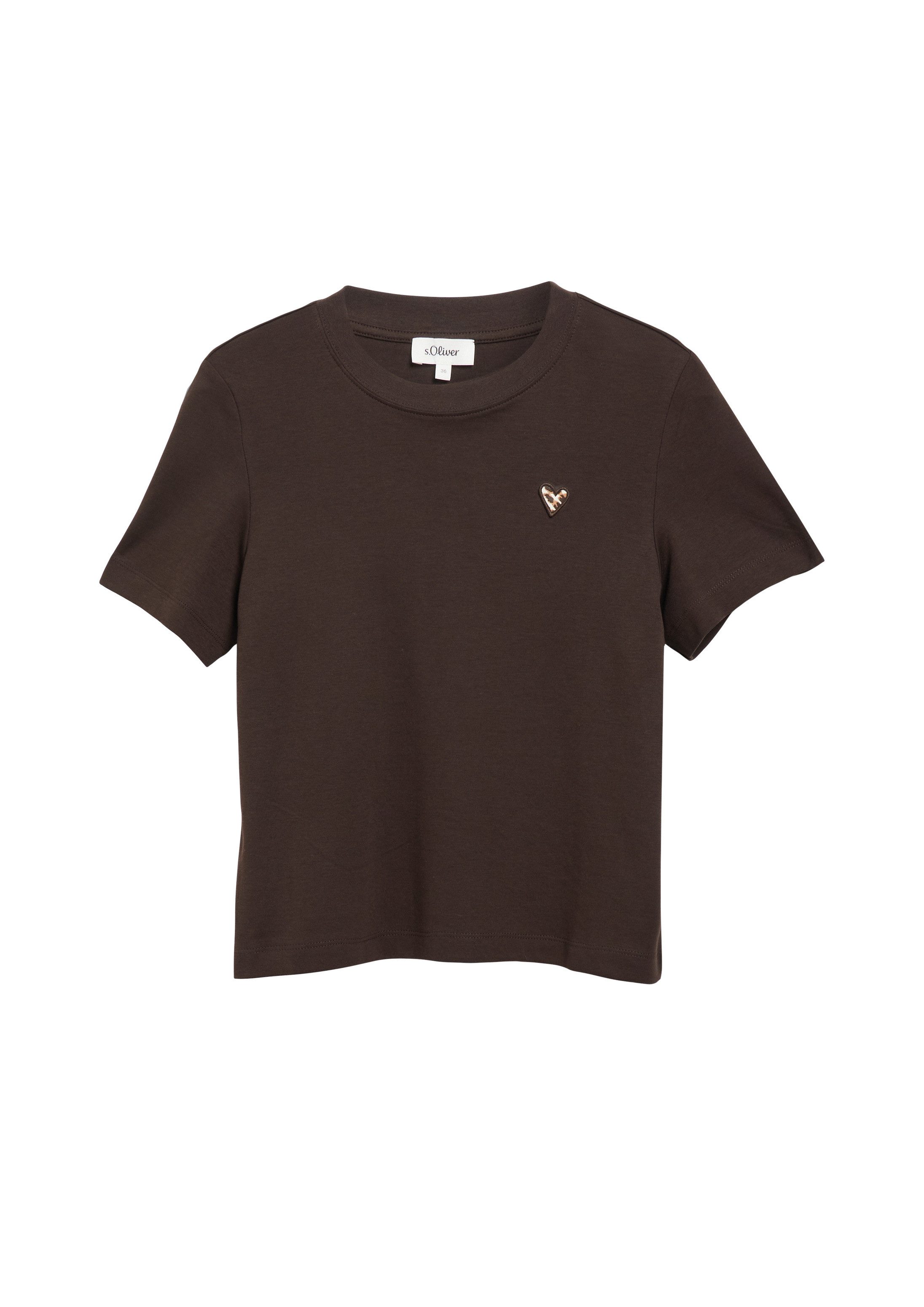 s.Oliver Kurzarmshirt T-Shirt T-Shirt mit Leo-Herz