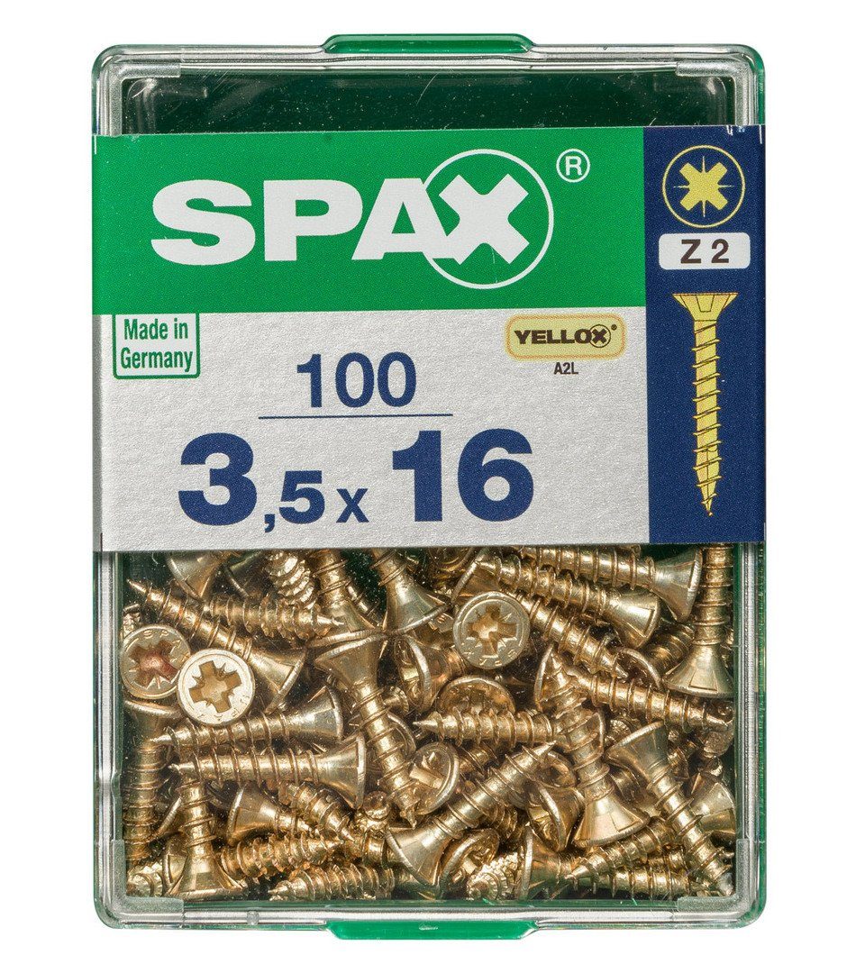 SPAX Holzbauschraube Spax Universalschrauben 3.5 x 16 mm PZ 2 Senkkopf