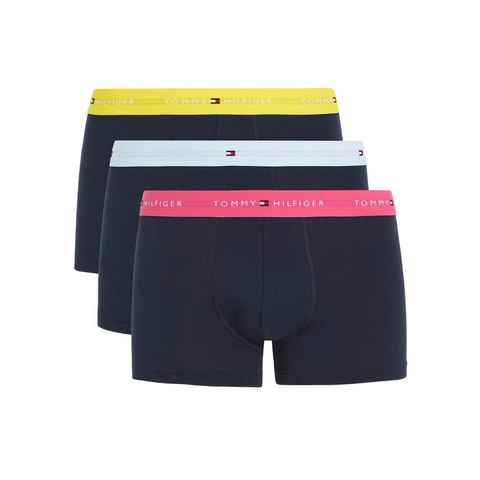 Tommy Hilfiger Underwear Trunk 3P WB TRUNK (Packung, 3-St., 3er) mit farbigem Logo-Elastikbund, Signature Kollektion