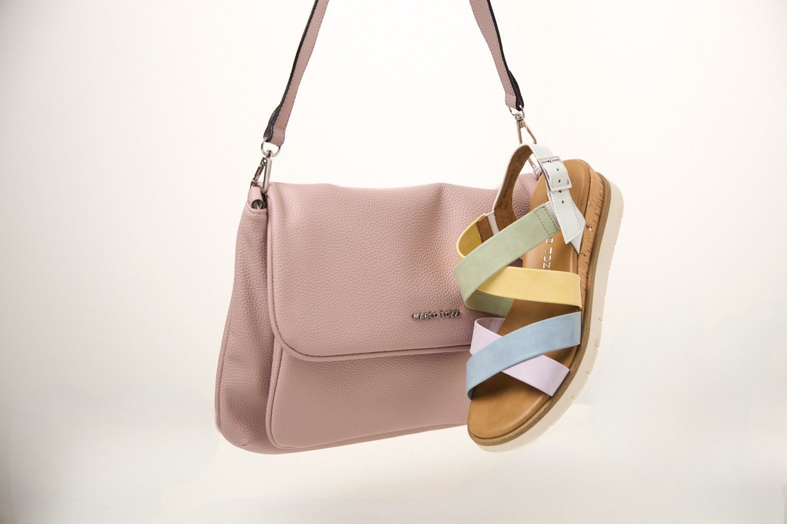 MARCO TOZZI Umhängetasche, Damen Handtasche, Schultertasche mit Logoschriftzug