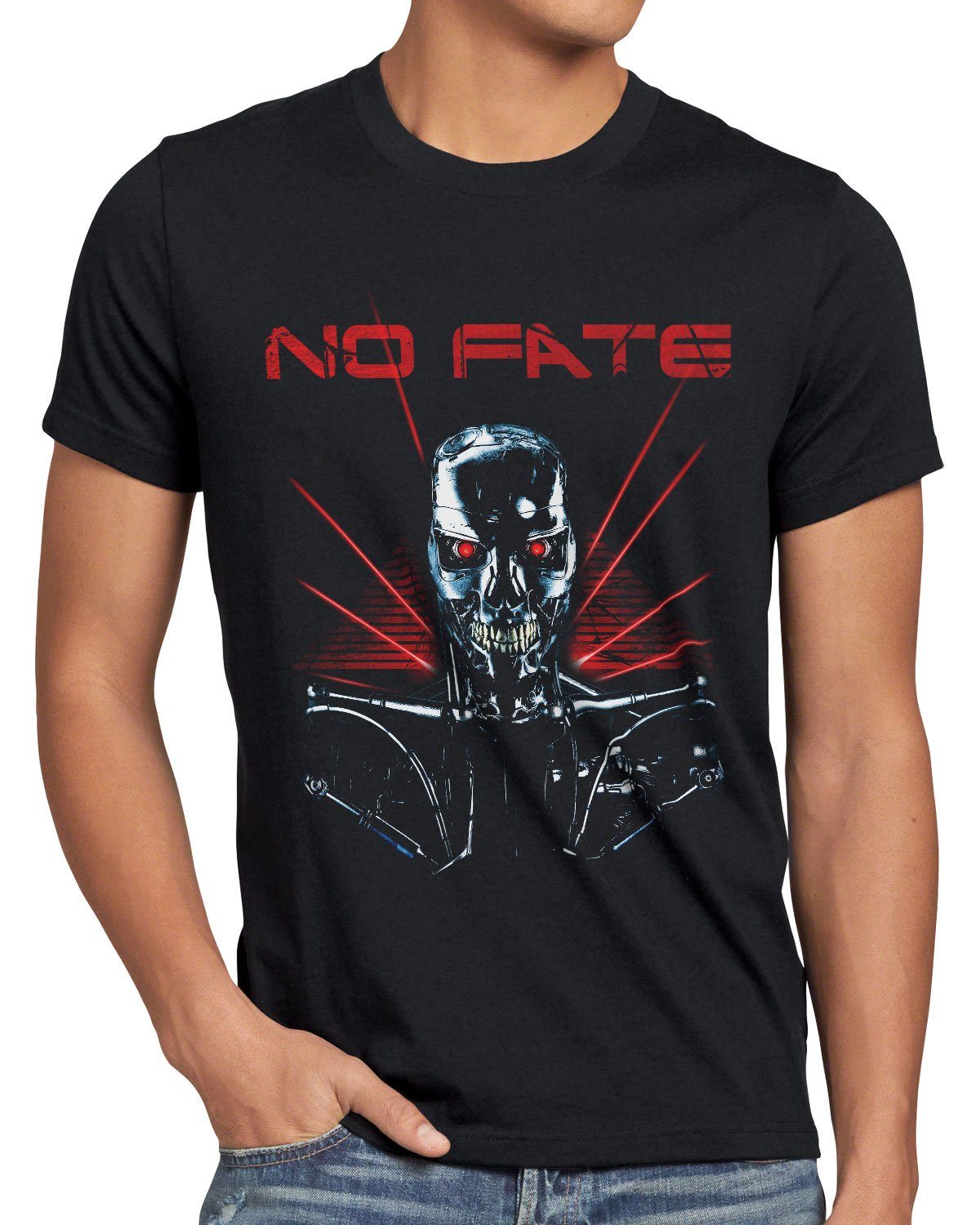 style3 Print-Shirt Herren T-Shirt No Fate terminator skynet
