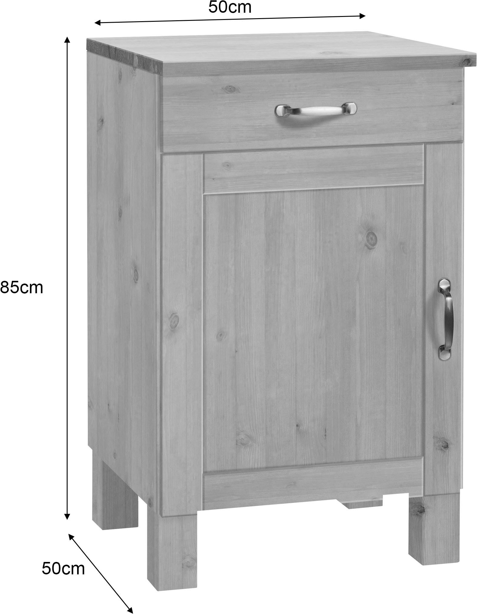 Home affaire Unterschrank Alby Breite 50 cm, 1 Tür, 1 Schublade
