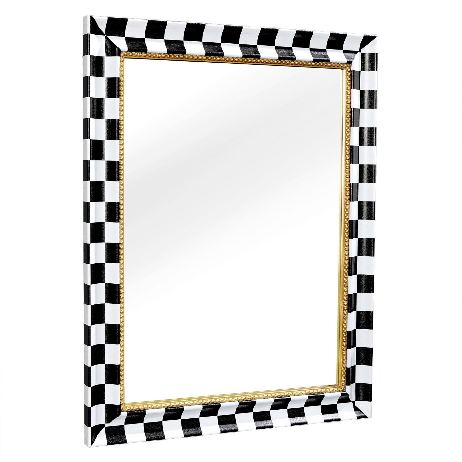 riess-ambiente Wandspiegel CHESS 80cm schwarz / günstig online kaufen