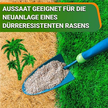 OraGarden Rasendünger Rasensamen "Dürreresistent" für Rasen-Neuanlage + Reparatur, schnellkeimend, robust