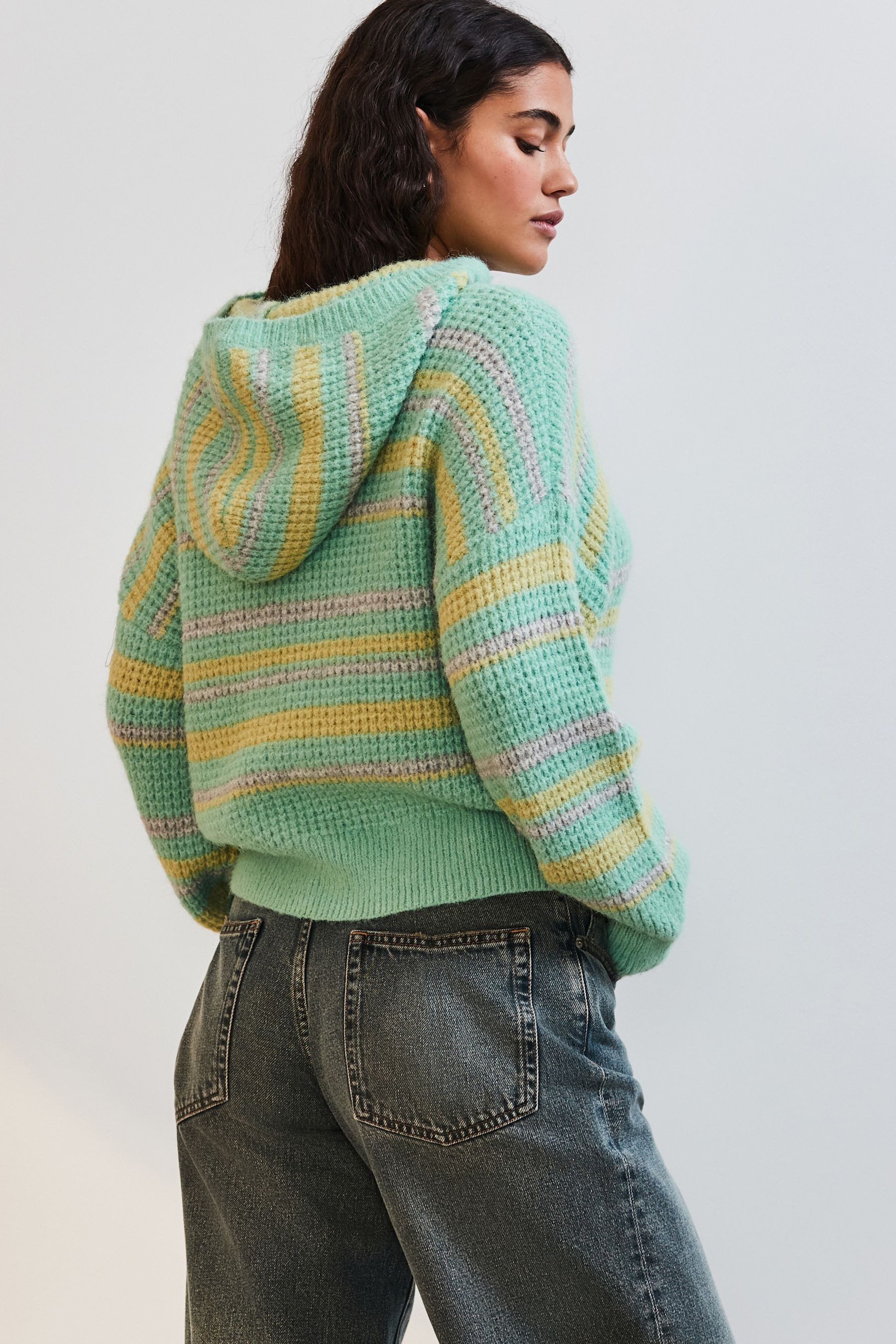 Next Strickpullover Lockeres Kapuzensweatshirt mit Ziernähten günstig online kaufen