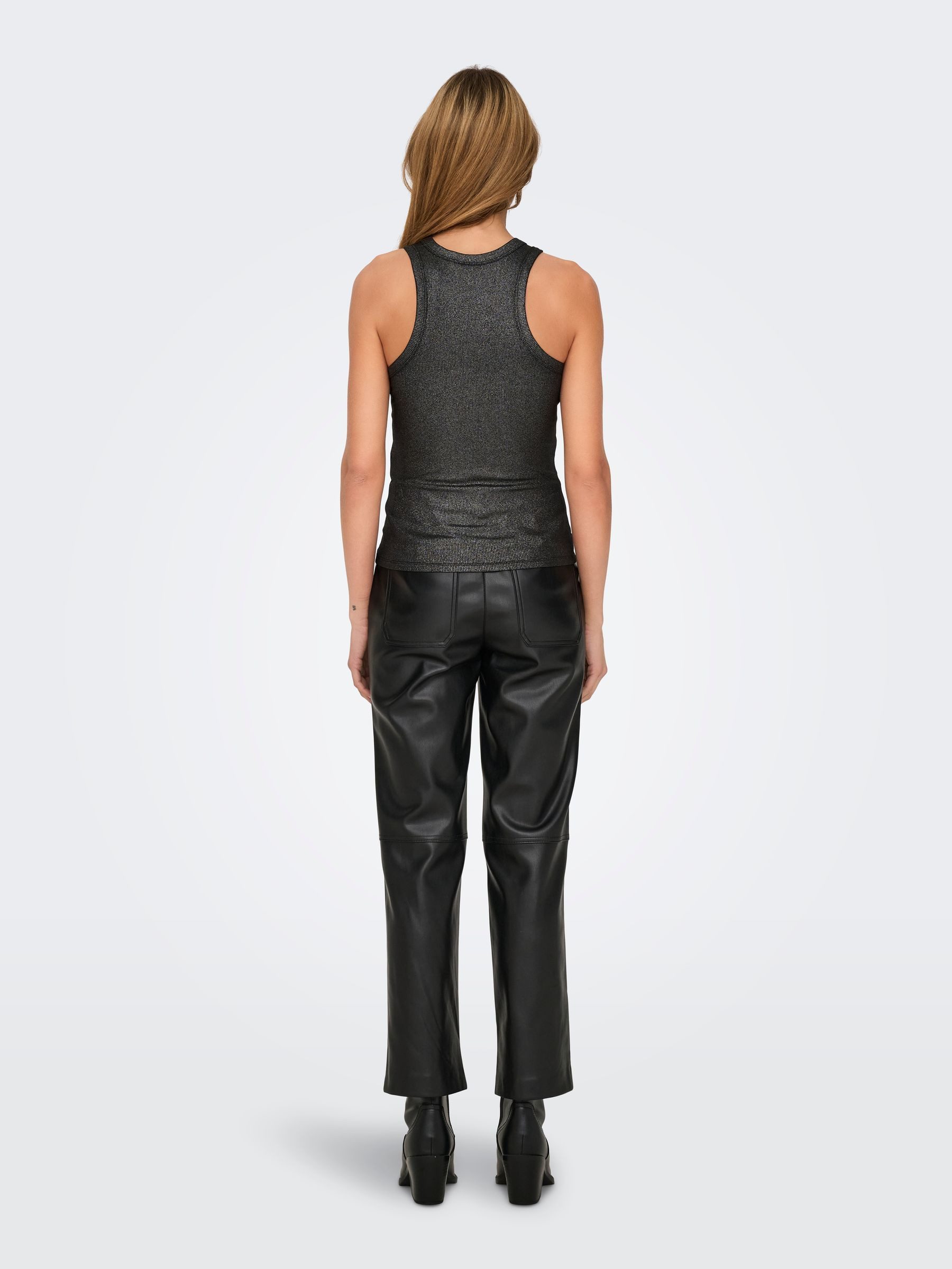 JACQUELINE de YONG Shirttop Feminines Tanktop Glitzer Effekt Slim Fit Oberteil (1-tlg) JDYSOFIA S/L GLITTER TANK TOP JRS