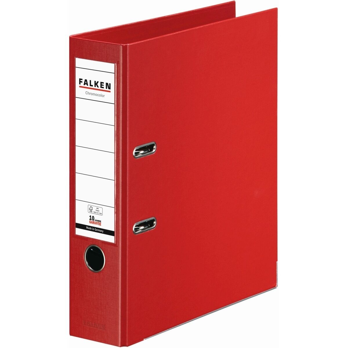 Falken Aktenordner Ordner Chromocolor A4 PP 80mm rot