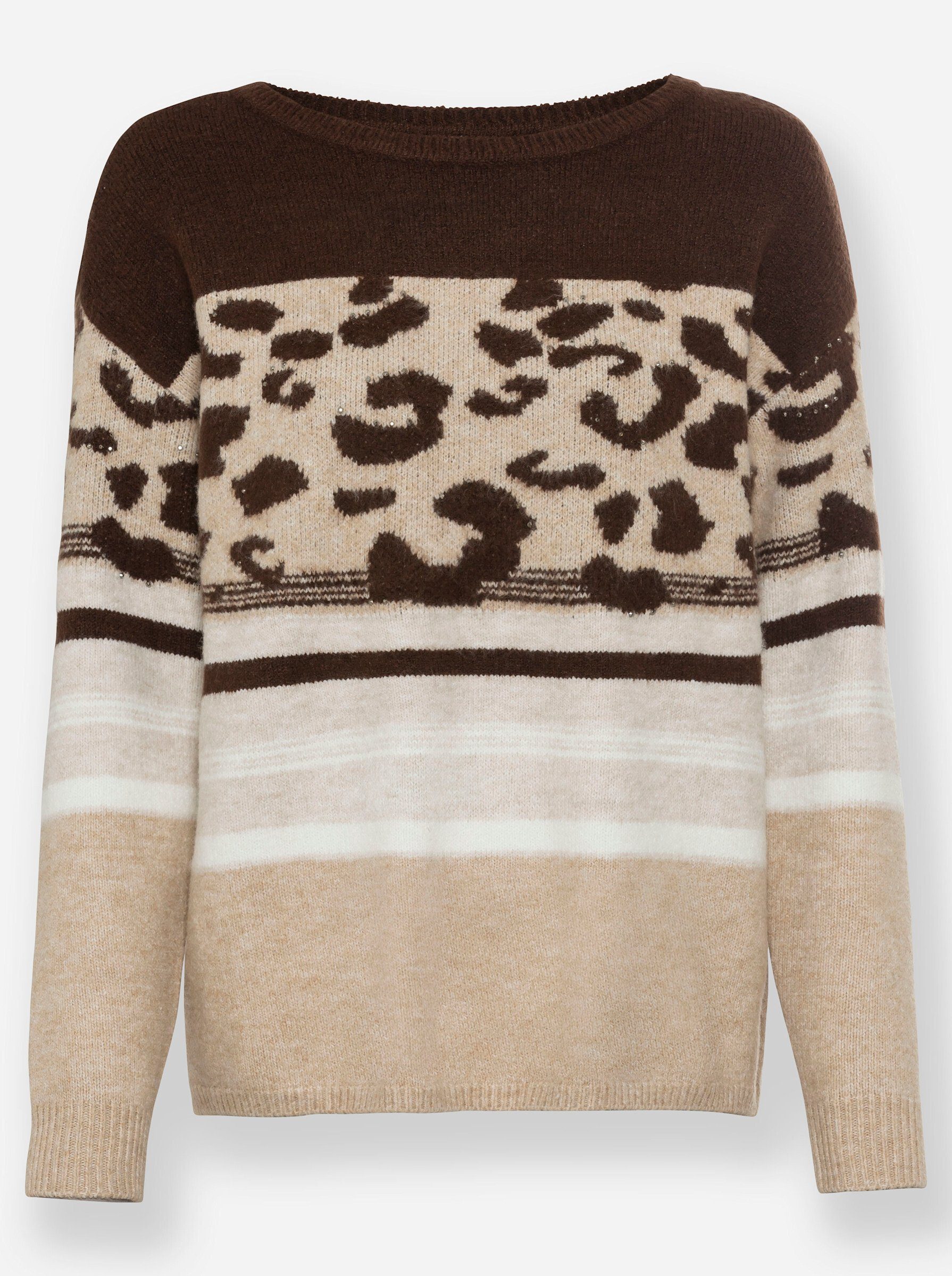 Strickpullover Pullover Langarm Jacquard