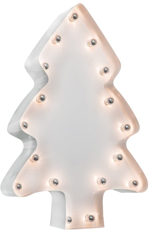 MARQUEE LIGHTS LED Dekolicht Weihnachtsbaum, Weihnachtsdeko, ohne Leuchtmittel, Warmweiß, Wandlampe,Tischlampe Weihnachten 17 Leuchtmittel E14 (exkl) -82x122cm