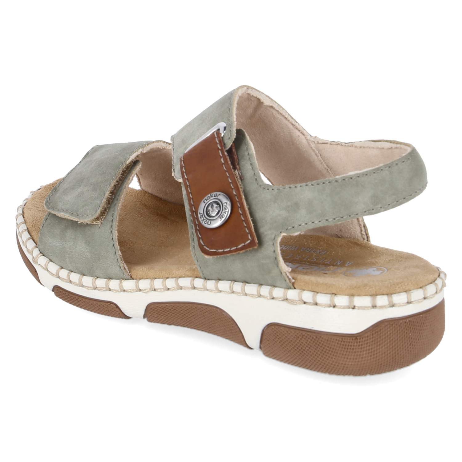 Rieker Rieker Flache Sandalen 66280-52 Damen Synthetik green Sandalette – Bild 3 von 5