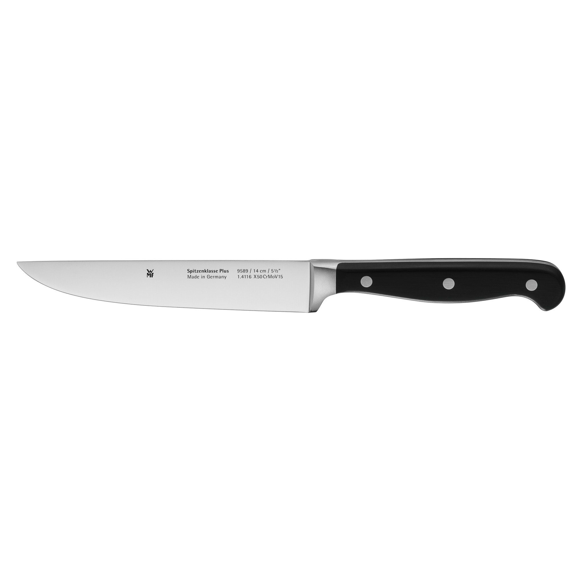 WMF Zubereitungsmesser Spitzenklasse Plus, Messer geschmiedet, Performance Cut, Spezialklingenstahl, Klinge 14 cm