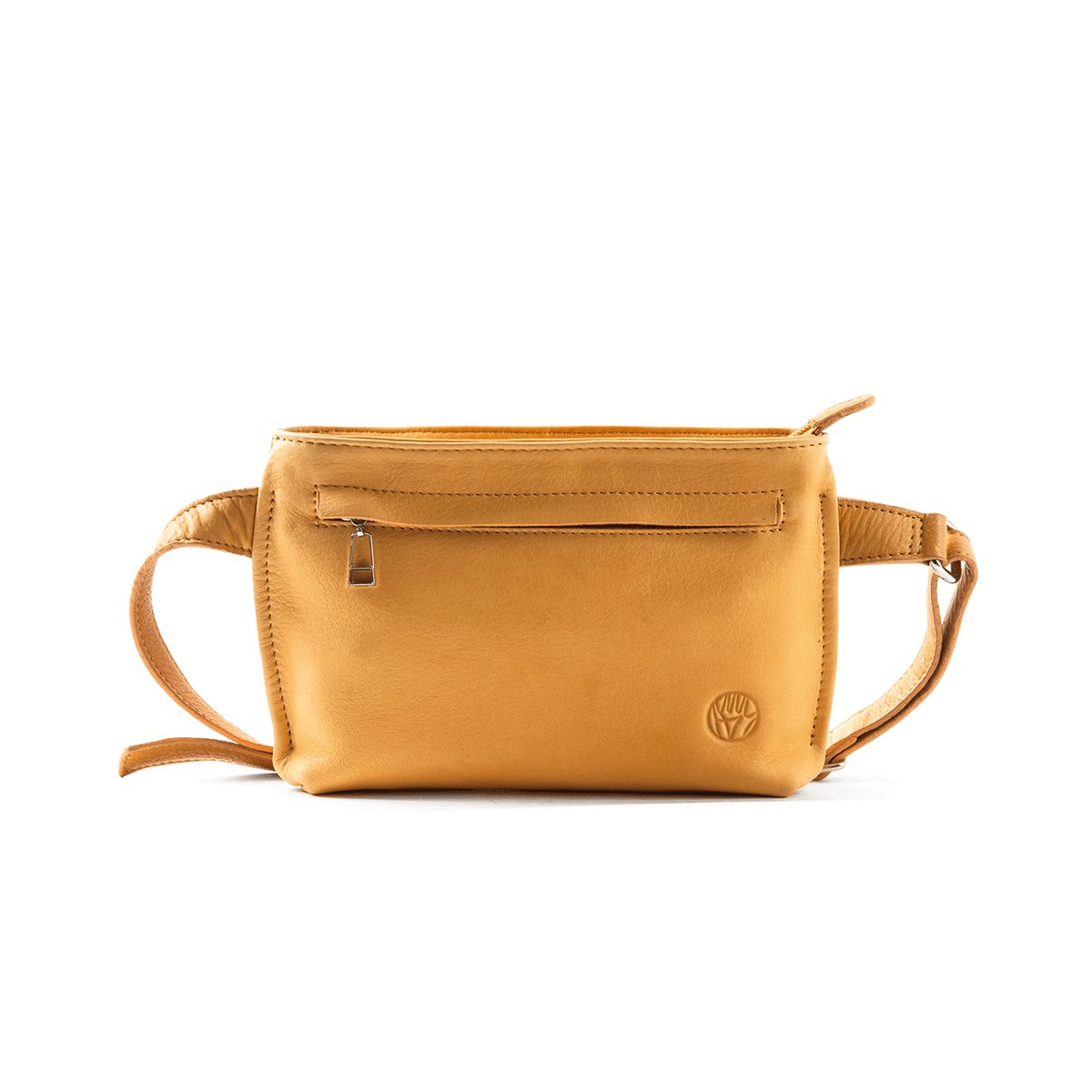 Harold's Abendtasche Kleine Gürteltasche aus Leder, gelb.