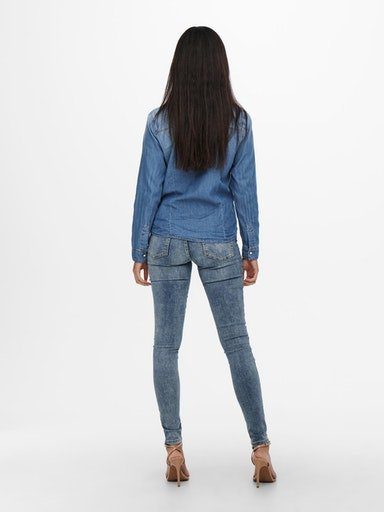 Blue IT DNM ONLROCK Denim Medium ONLY Jeansbluse SHIRT LS