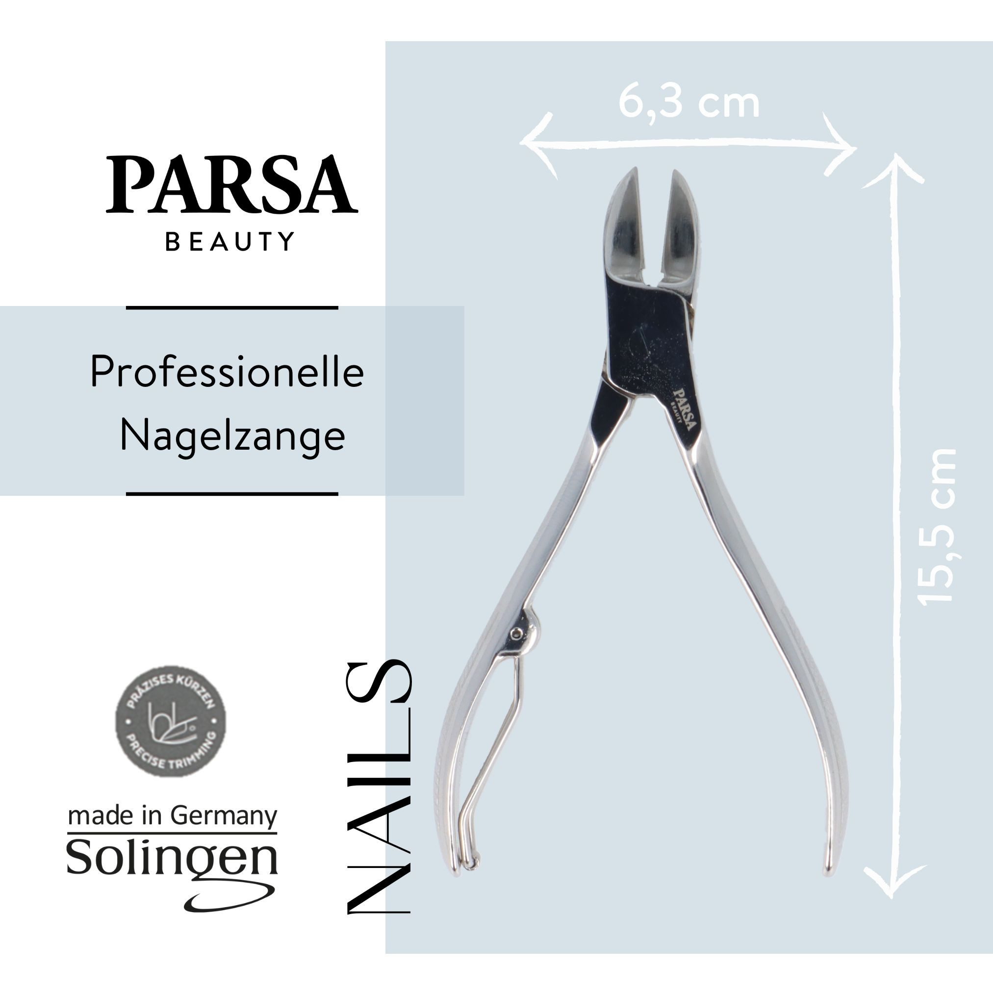 PARSA Beauty Nagelzange Professional Nagelzange Solingen, K?rzen f?r Hand- und Fu?n?gel