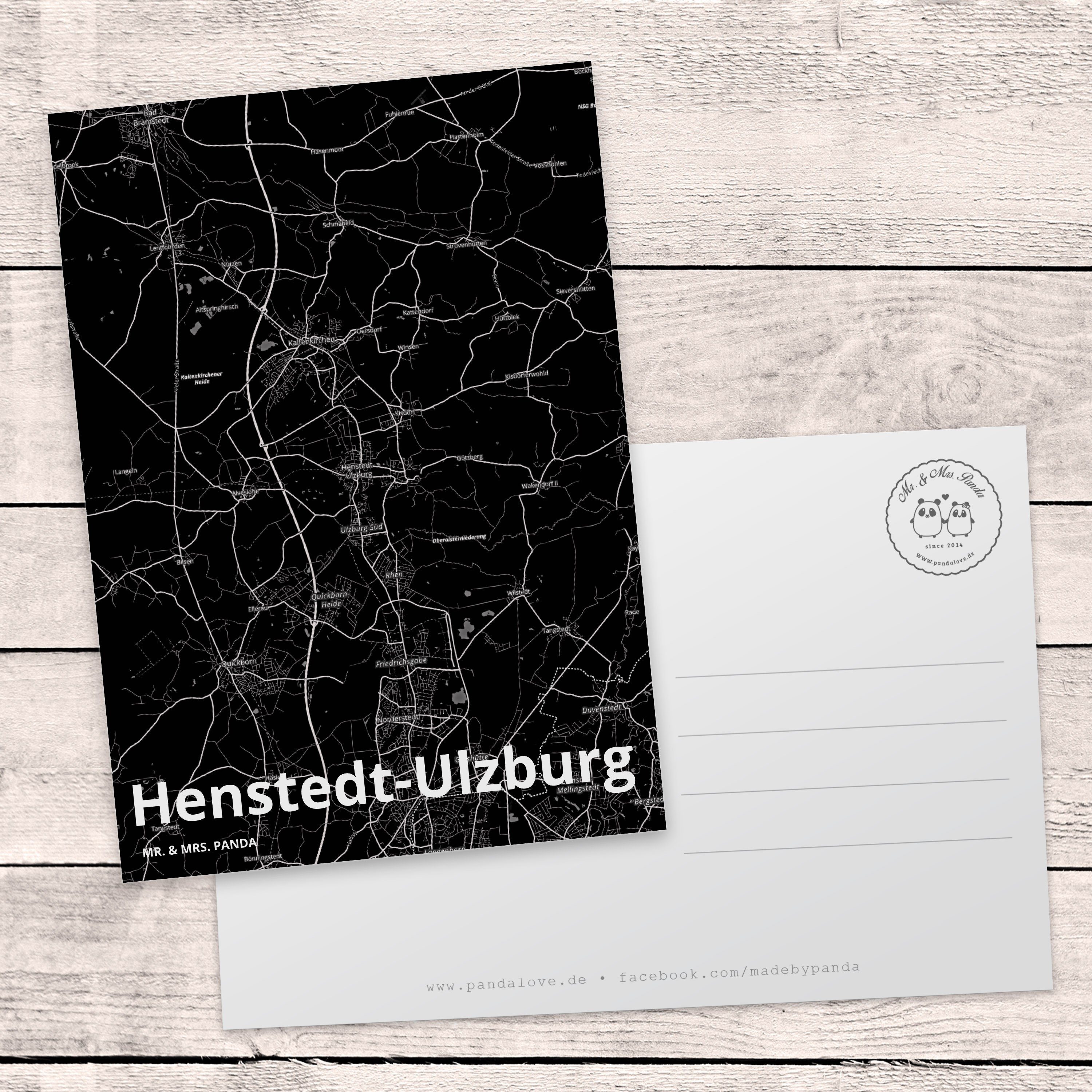 Postkarte Dorf Ansichtskarte, Mr. - Dorf, Henstedt-Ulzburg & Karte Mrs. La Stadt Geschenk, Panda