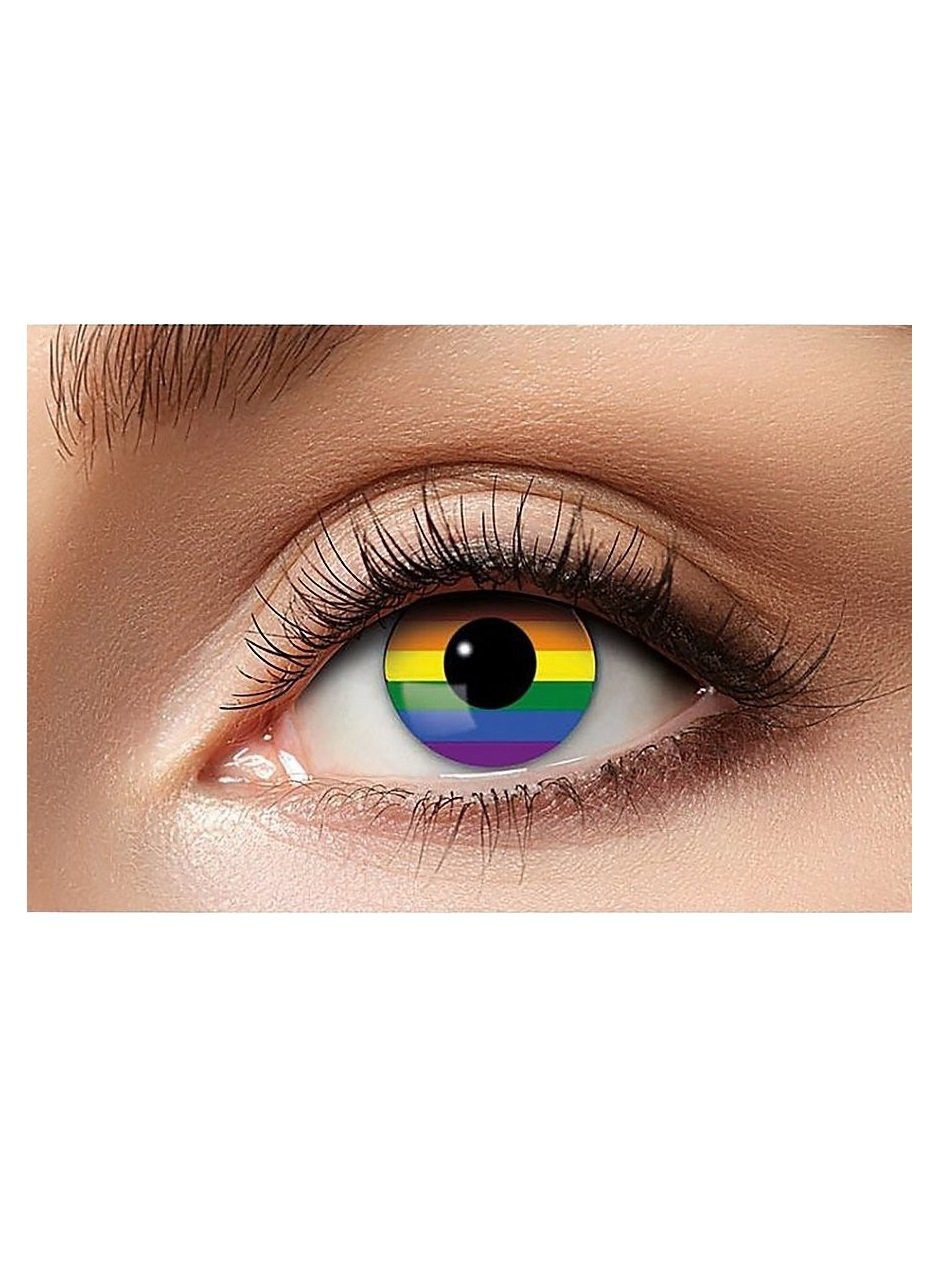 Metamorph Motivlinsen Pride Regenbogen Jahreslinsen - Fasching Halloween, Farbenfrohe Motivlinsen ohne Sehstärke