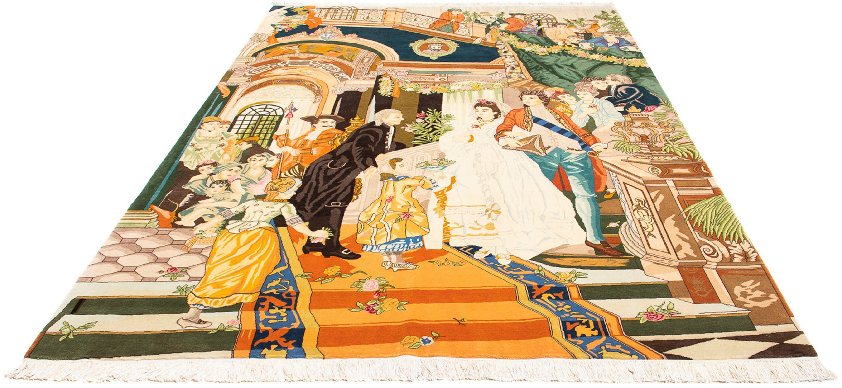 Orientteppich Perser - Täbriz - Royal - 290 x 198 cm - mehrfarbig, morgenland, rechteckig, Höhe: 7 mm, Wohnzimmer, Handgeknüpft, Einzelstück mit Zertifikat
