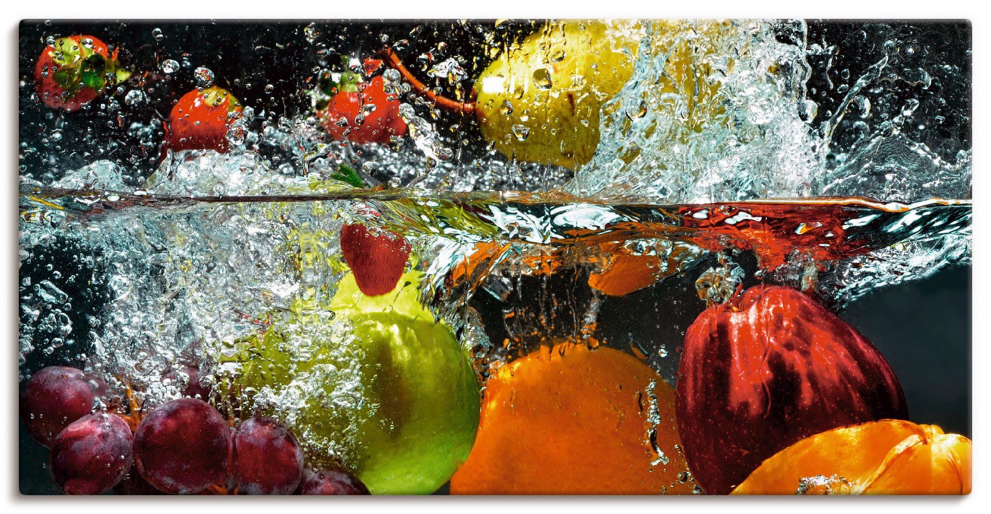 Artland Wandbild Spritzendes Obst auf dem günstig online kaufen