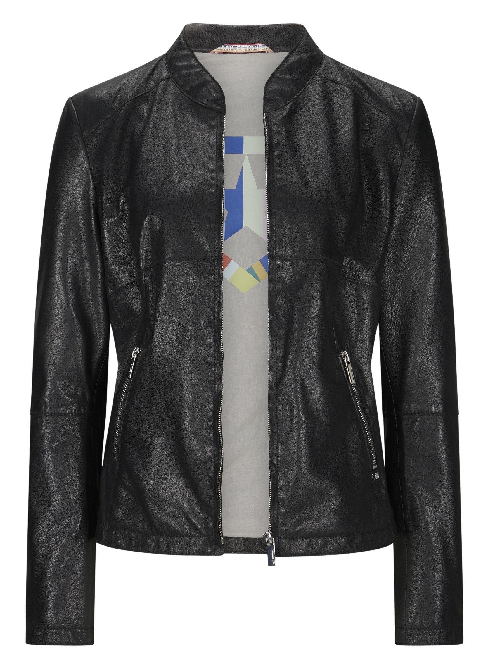 Milestone Lederjacke MSJasmine raffinierte Schnittführung aus günstig online kaufen