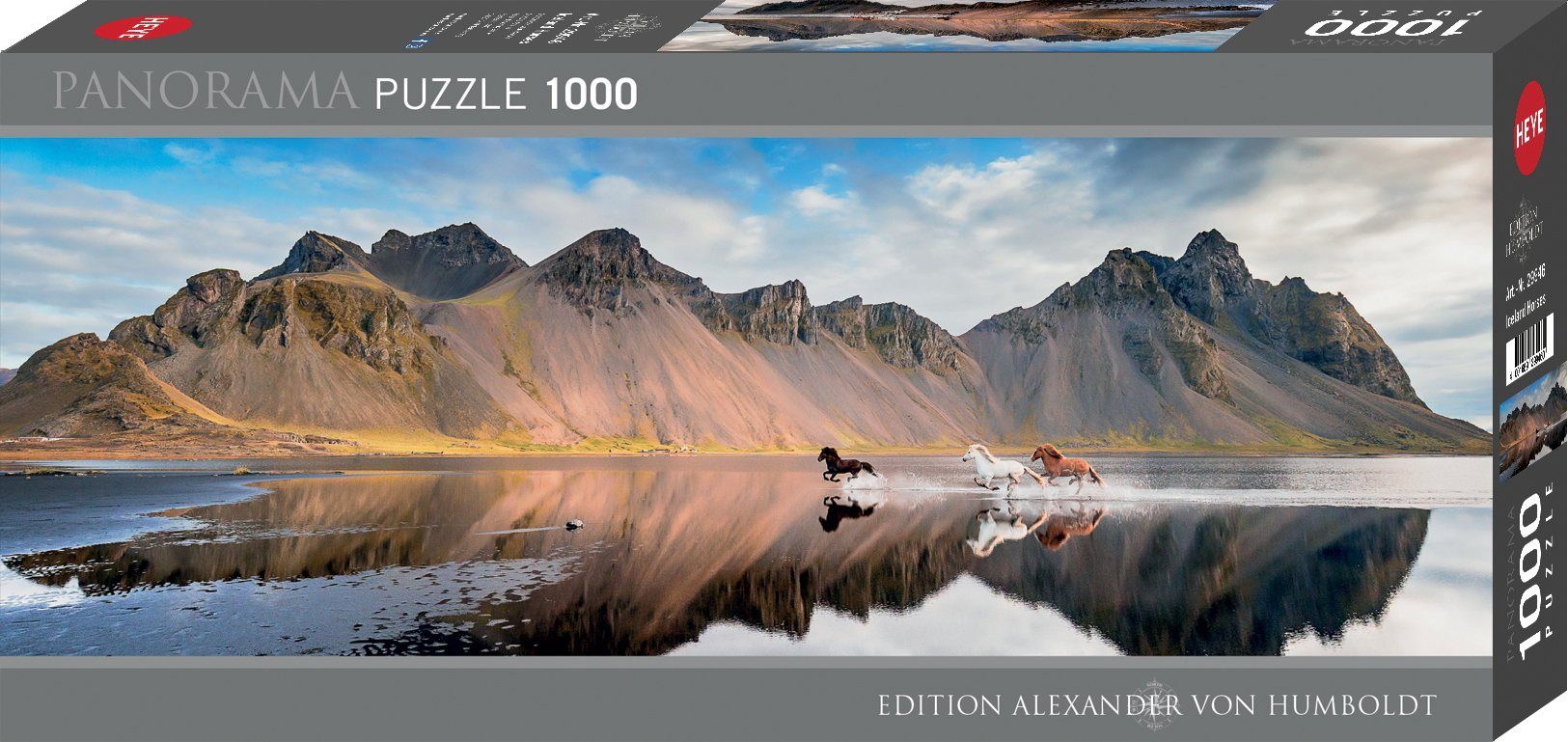 1000 HEYE Made Europe Puzzle Horses, Puzzleteile, Iceland in