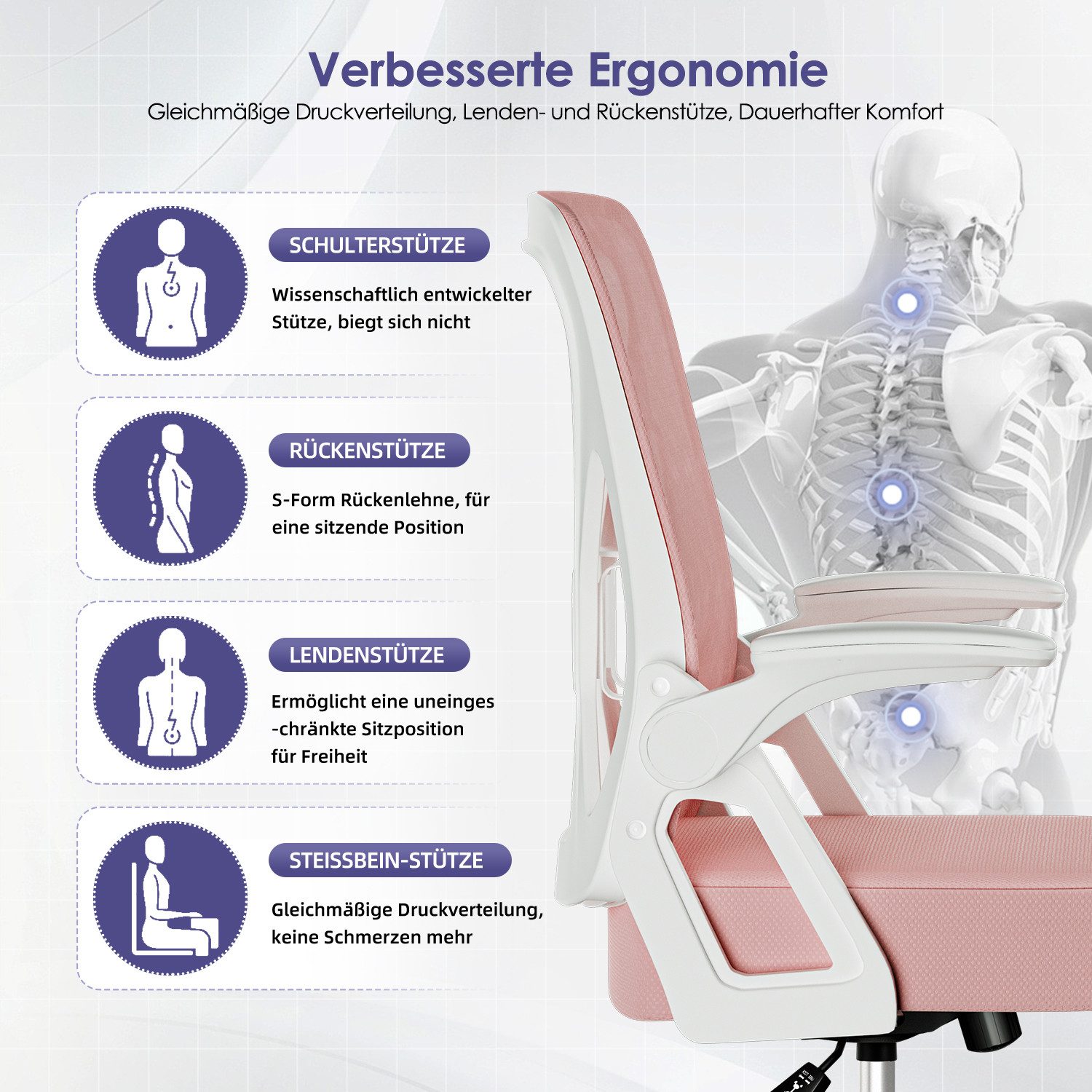 Hiazurm Bürostuhl Bürostuhl,Chefsessel aus Mesh,Ergonomischer Schreibtischs günstig online kaufen
