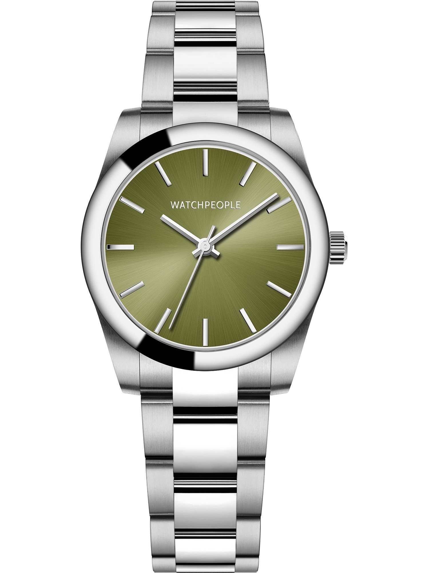 Watchpeople Quarzuhr Watchpeople Damen-Uhren Analog Quarz, Klassikuhr grün