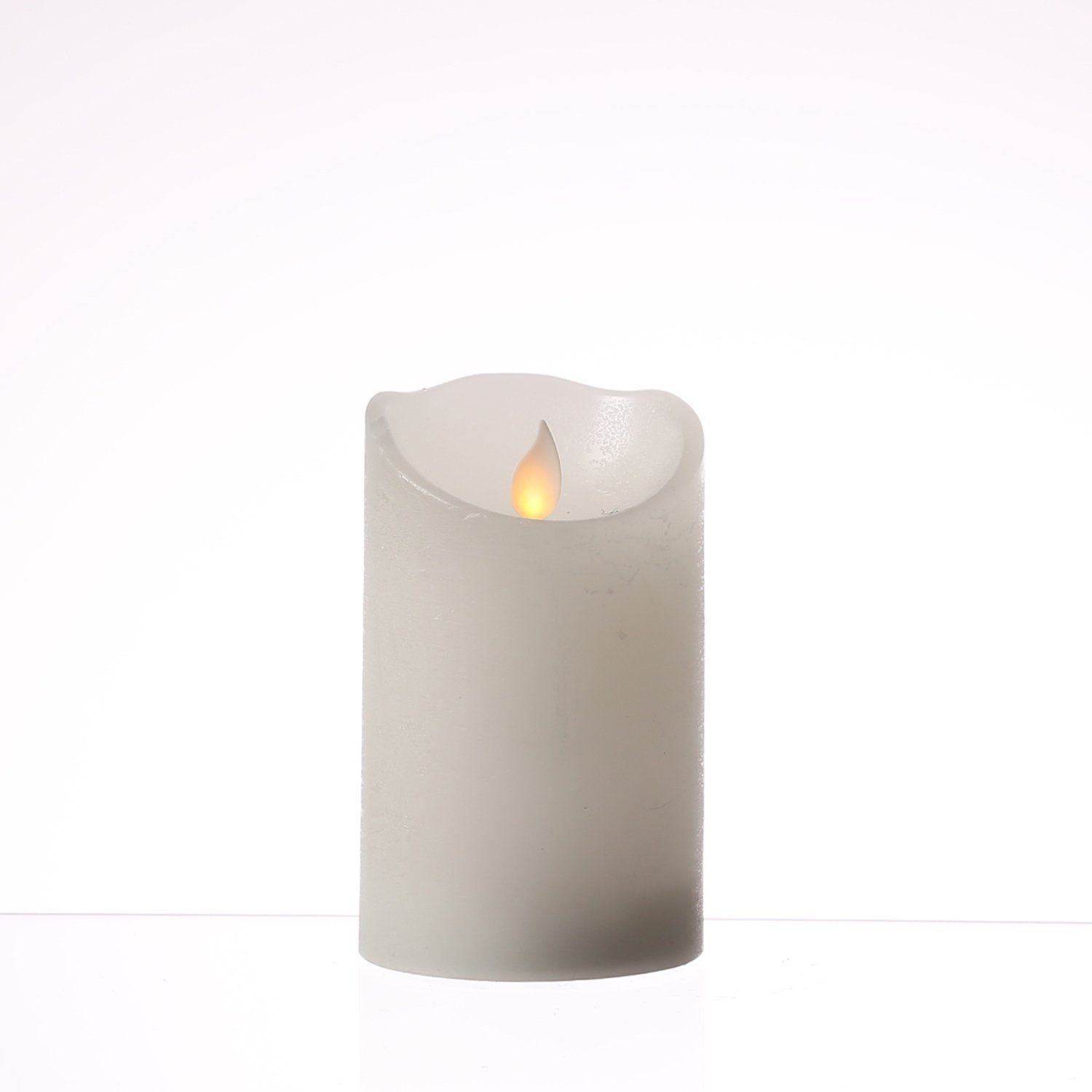 MARELIDA LED-Kerze mit beweglicher Flamme Echtwachs Rustik-Optik H: 12,5cm günstig online kaufen