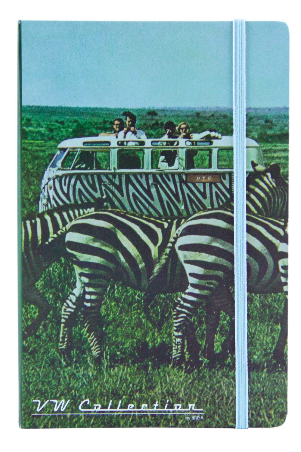 Safari-Motiv Format liniert by VW Tagebuch, Schreibbuch Hardcover-Einband DIN mit Design, Bulli Volkswagen BRISA im Notizbuch Collection A5 im T1 im