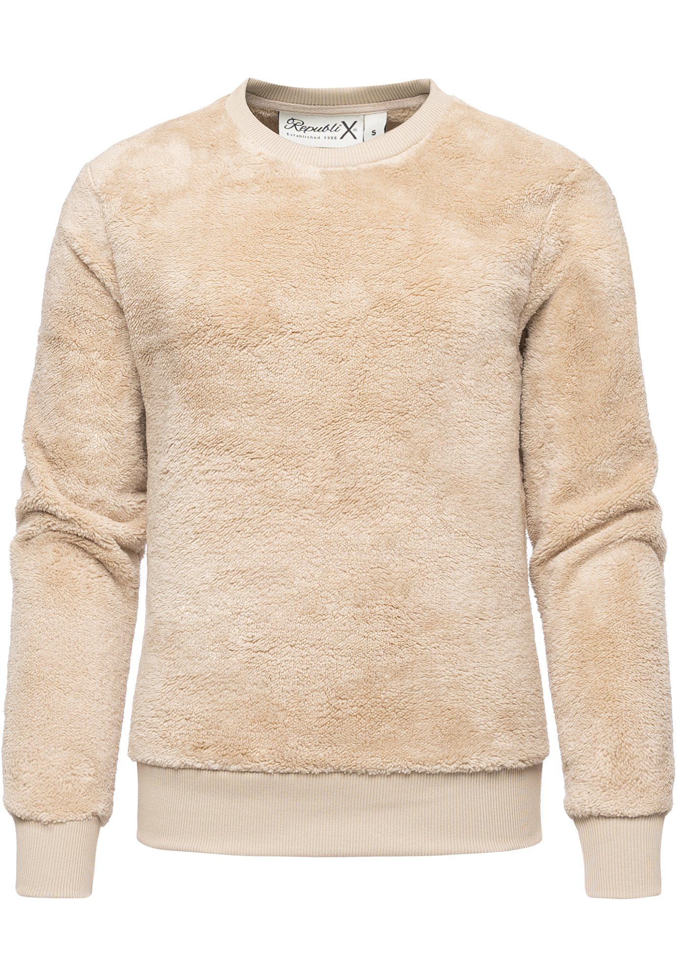 REPUBLIX Sweatshirt LUNA Damen Teddy Pulli Sweatjacke Plüsch Hoodie Пуловери