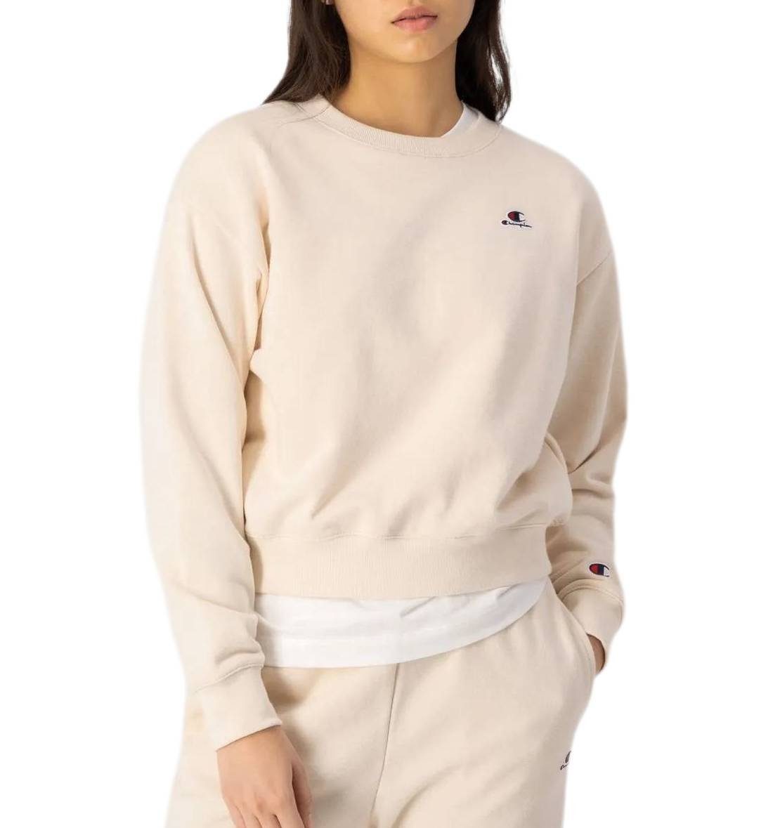 Champion Sweater Sweatpulli Champion 114923 Stück, (1 1-tlg) beige