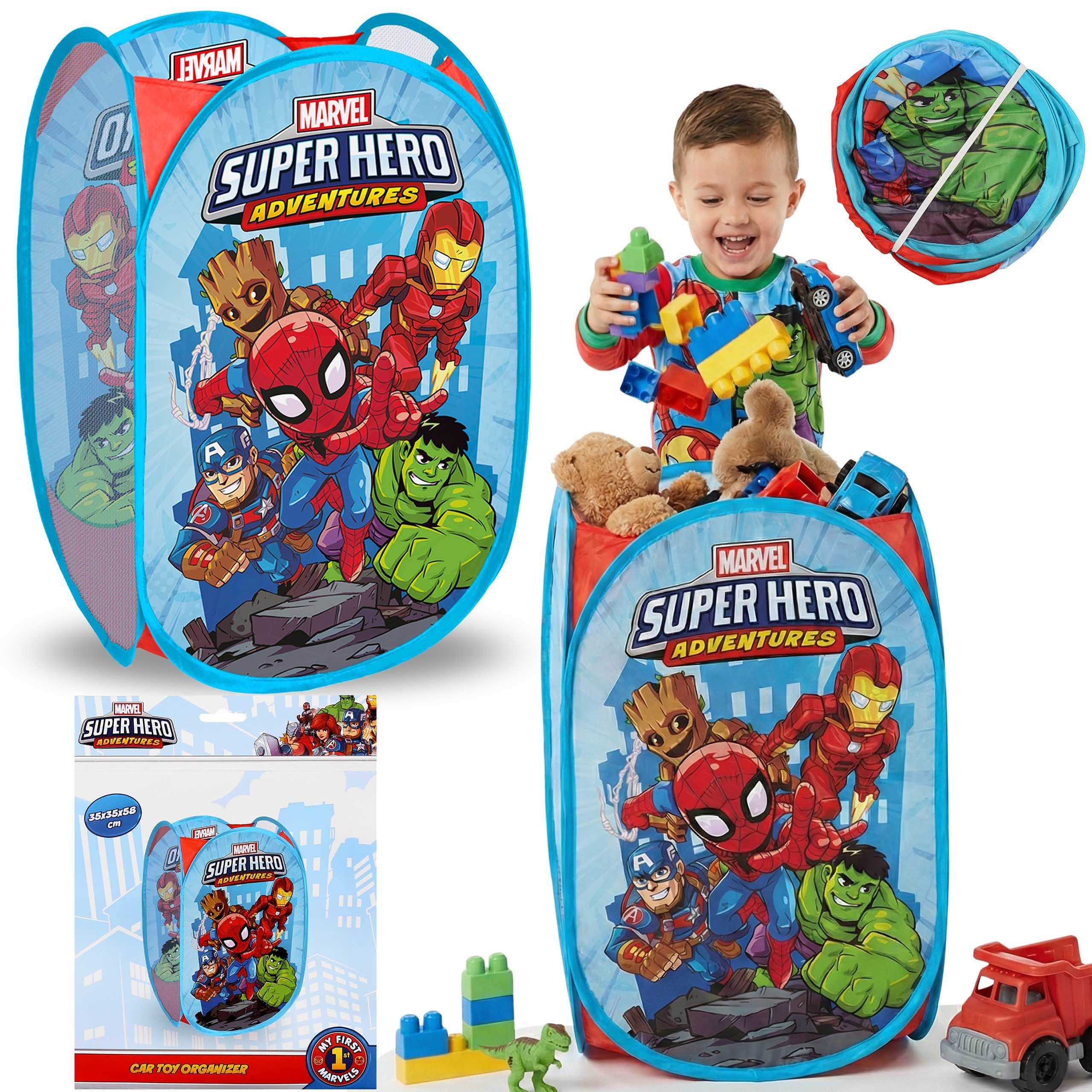 MARVEL Spielwerkzeugtasche MARVEL Avengers Faltbarer Spielzeugkorb, Kinderzimmer-Organizer, 70L