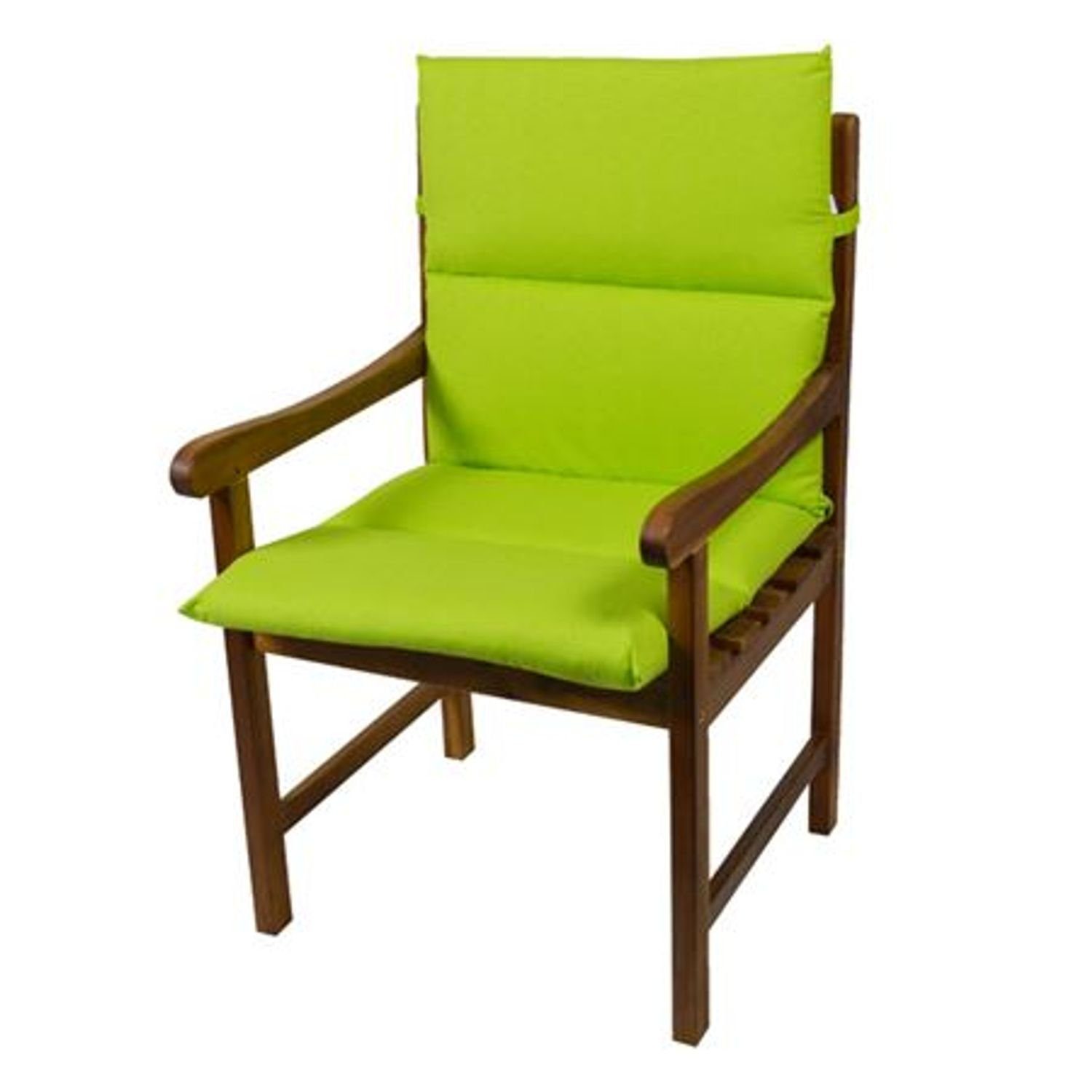 BURI Bankauflage Gartenliege Stuhlauflage 4x Rollstepp Sesselpolster Grün Niederlehner