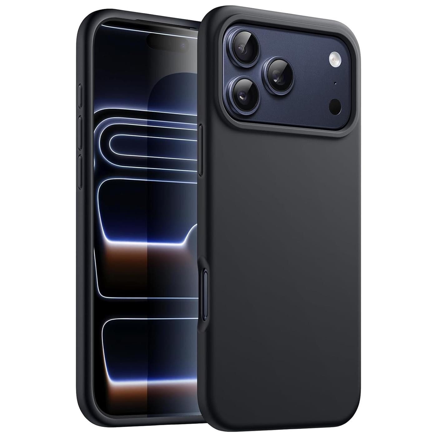 CoolGadget Handyhülle Black Series Handy Hülle für Apple iPhone 17 Pro Max 6,9 Zoll, Edle Silikon Schlicht Robust Schutzhülle für iPhone 17 Pro Max Hülle
