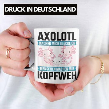Trendation Tasse Axolotl Tasse Geschenk Schwanzlurch Geschenkidee Besitzer Axolotl Mach