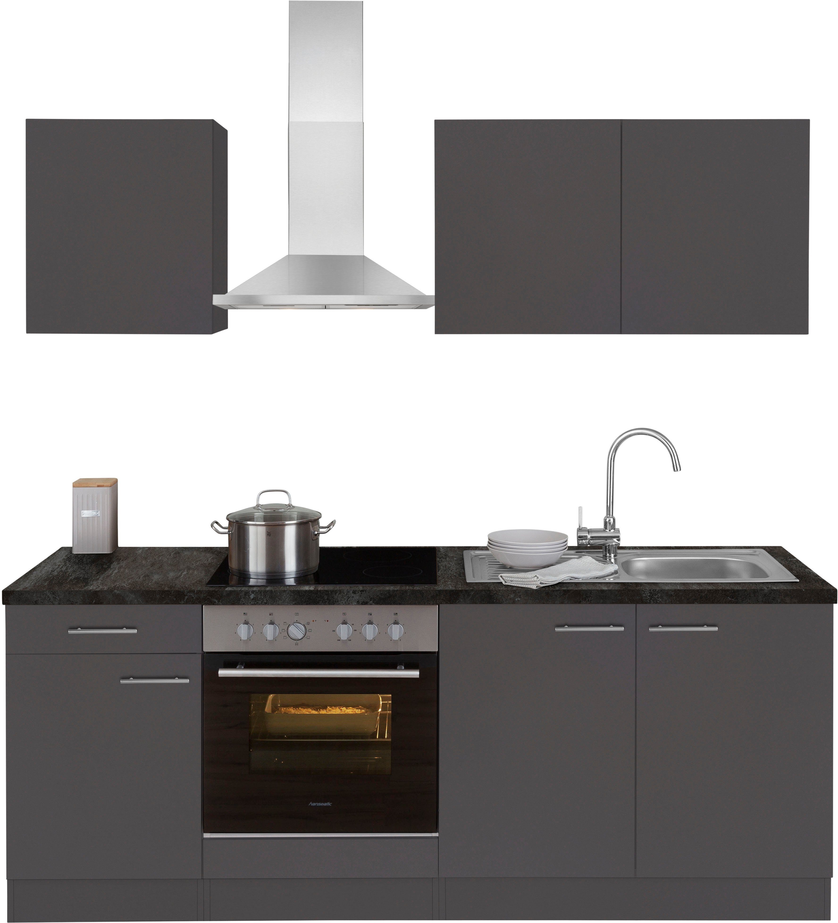 OPTIFIT Küchenzeile Malika, Breite 210 cm, mit Hanseatic-E-Geräten günstig online kaufen