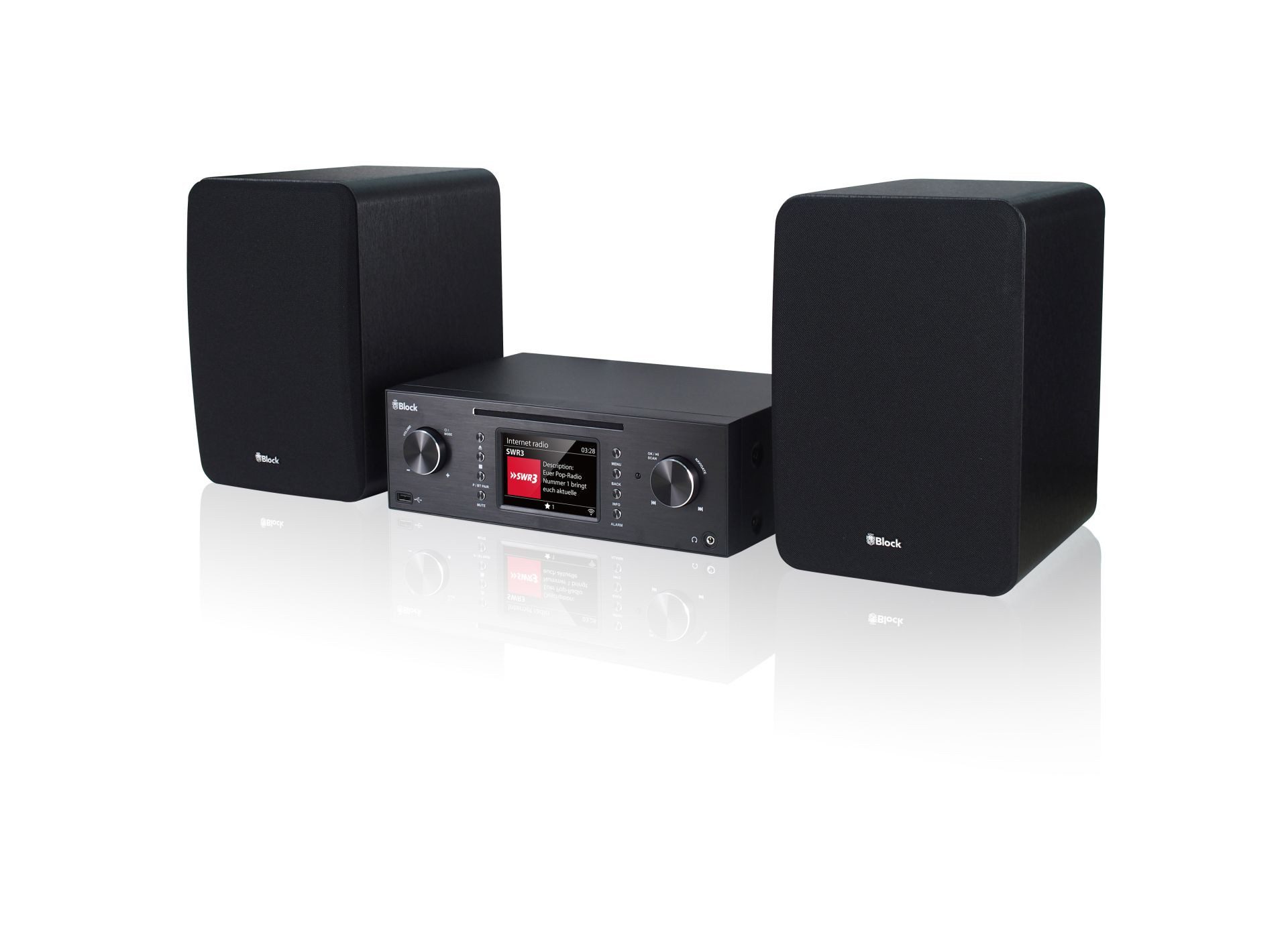 Block Block MHF-50 Kompaktanlage mit CD, DAB+, Internetradio, Spotify Stereo-CD Player