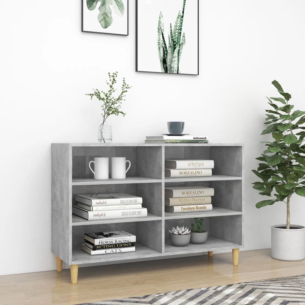 vidaXL Sideboard NA Sideboard Regal Betongrau 103,5x35x70 cm Spanplatte