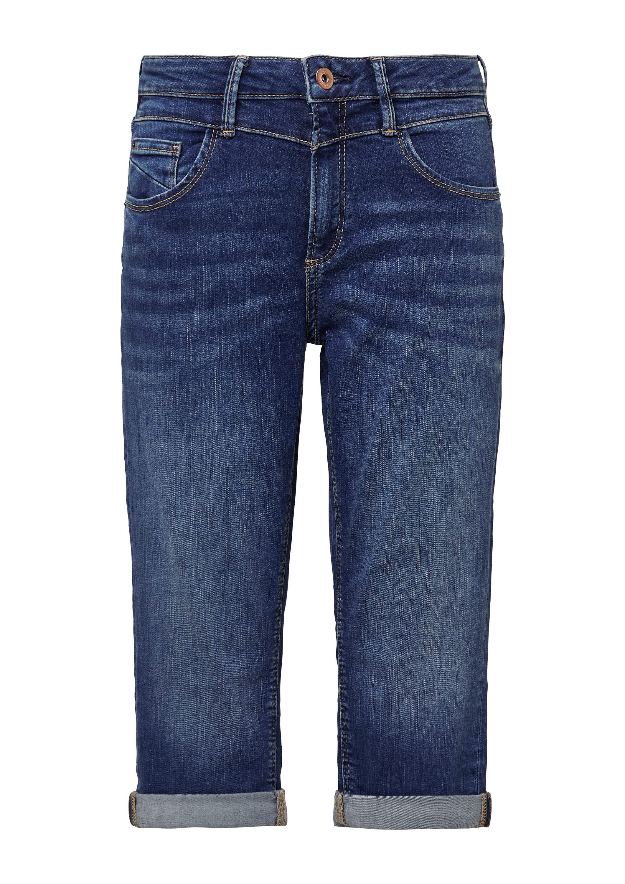 QS Jeansshorts Jeans-Hose CATIE Jeans Catie / Slim Fit / Mid Rise / Capri L günstig online kaufen