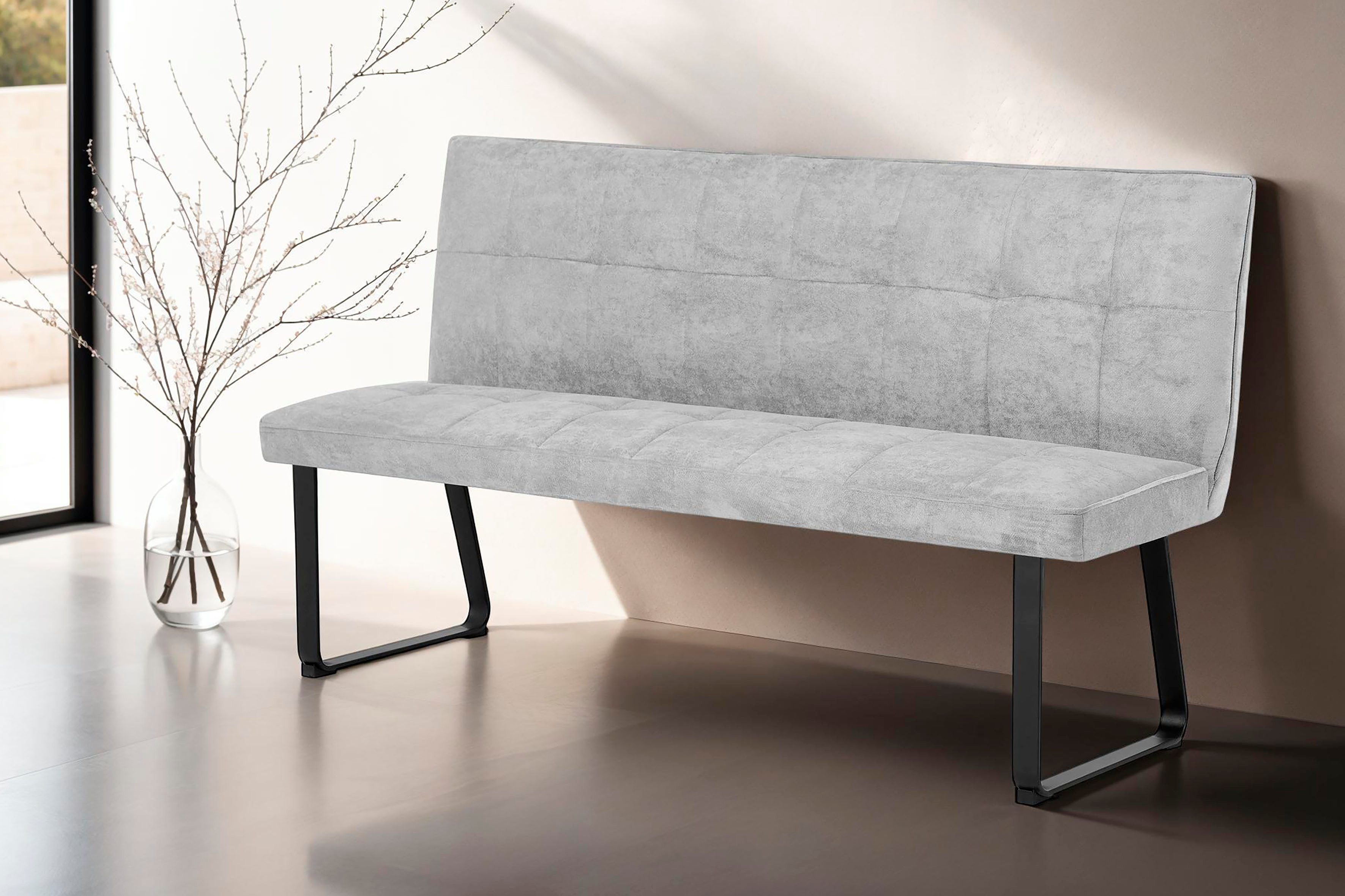 by Living Sitzbank  Talea ¦ grau ¦ Maße (cm): B: 160 H: 92 Bänke > Einzelbä günstig online kaufen