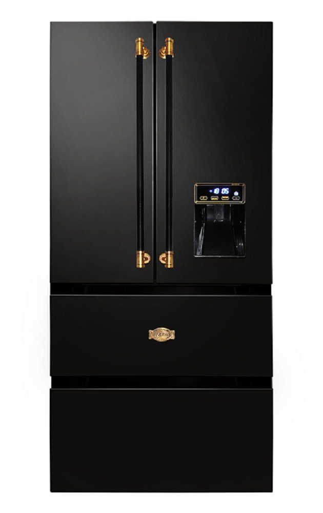 Kaiser Küchengeräte Side-by-Side Retro Kühlschrank, 183 cm hoch, 83.6 cm breit, No Frost 506 L KS 80425 Em, 83 cm breit, 183 cm hoch, 83.6 cm breit, Retro Kühlschrank, No Frost 506 L