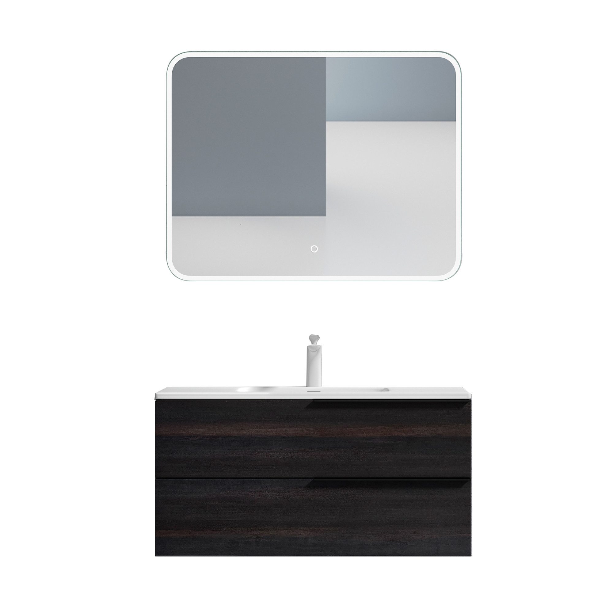 doporro Badmöbel-Set Badmöbelset Paestum 2-teilig Waschbecken und Unterschrank