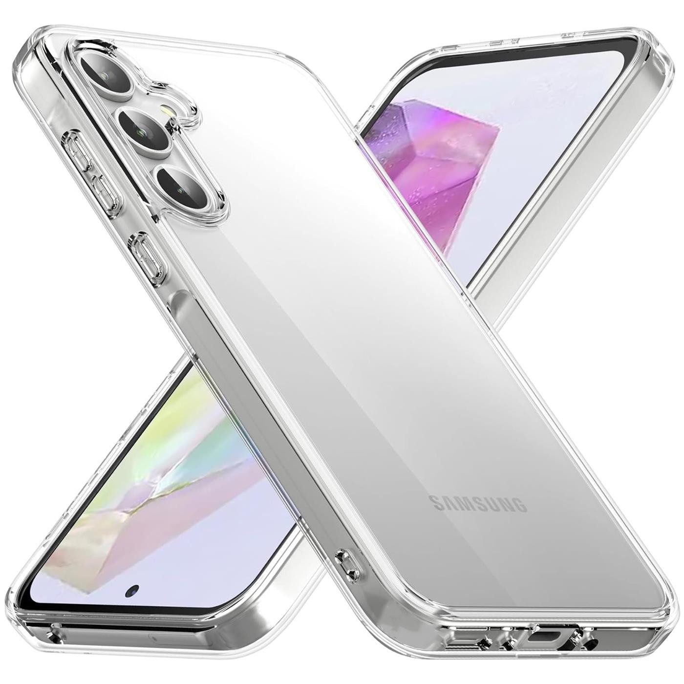 CoolGadget Handyhülle Silikon Handy Hülle Slim für Samsung Galaxy A55 5G 6,6 Zoll, dünne TPU Schutzhülle Case in transparent / durchsichtig