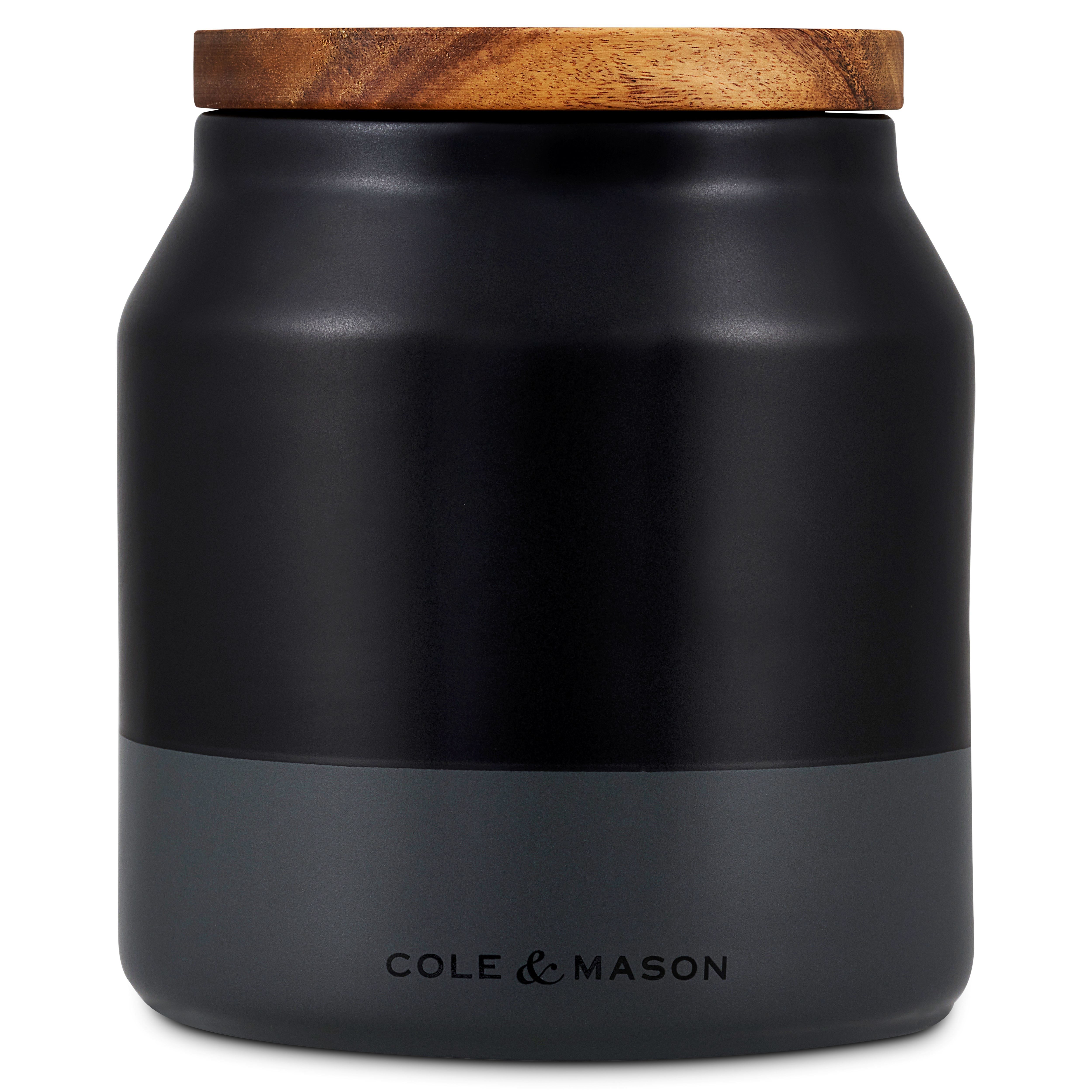 Cole & Mason Aufbewahrungsdose Hinxton, aus Keramik mit Akazienholzdeckel, klein