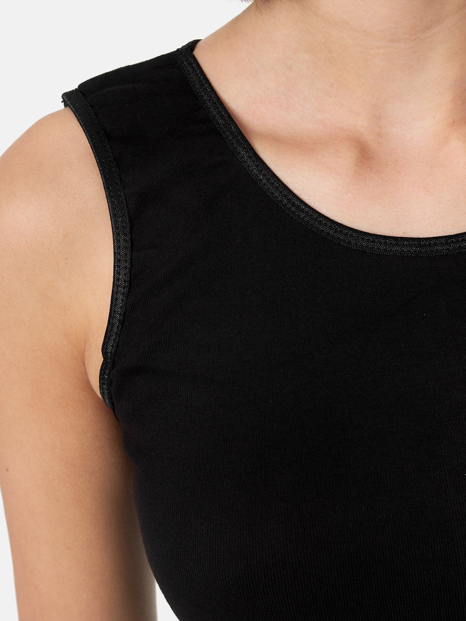 TEXEMP Unterhemd 4er Pack Damen Unterhemd Baumwolle Tank Top Achselhemd Damentop (4-St) 100% gekämmte Baumwolle – Bild 4 von 4