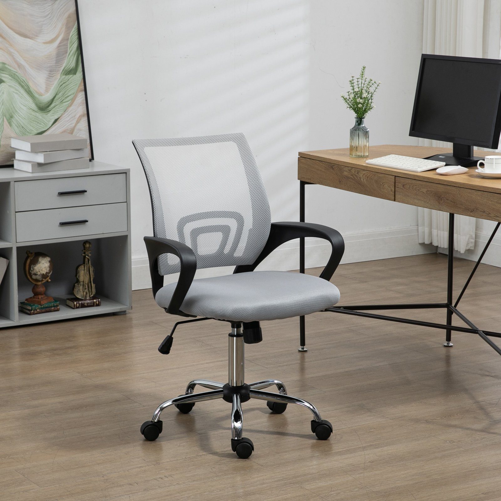 stufenlos SVITA (Einzeln), Grau CYDNEY 360° Schreibtischstuhl mitwachsend drehbar, höhenverstellbar,